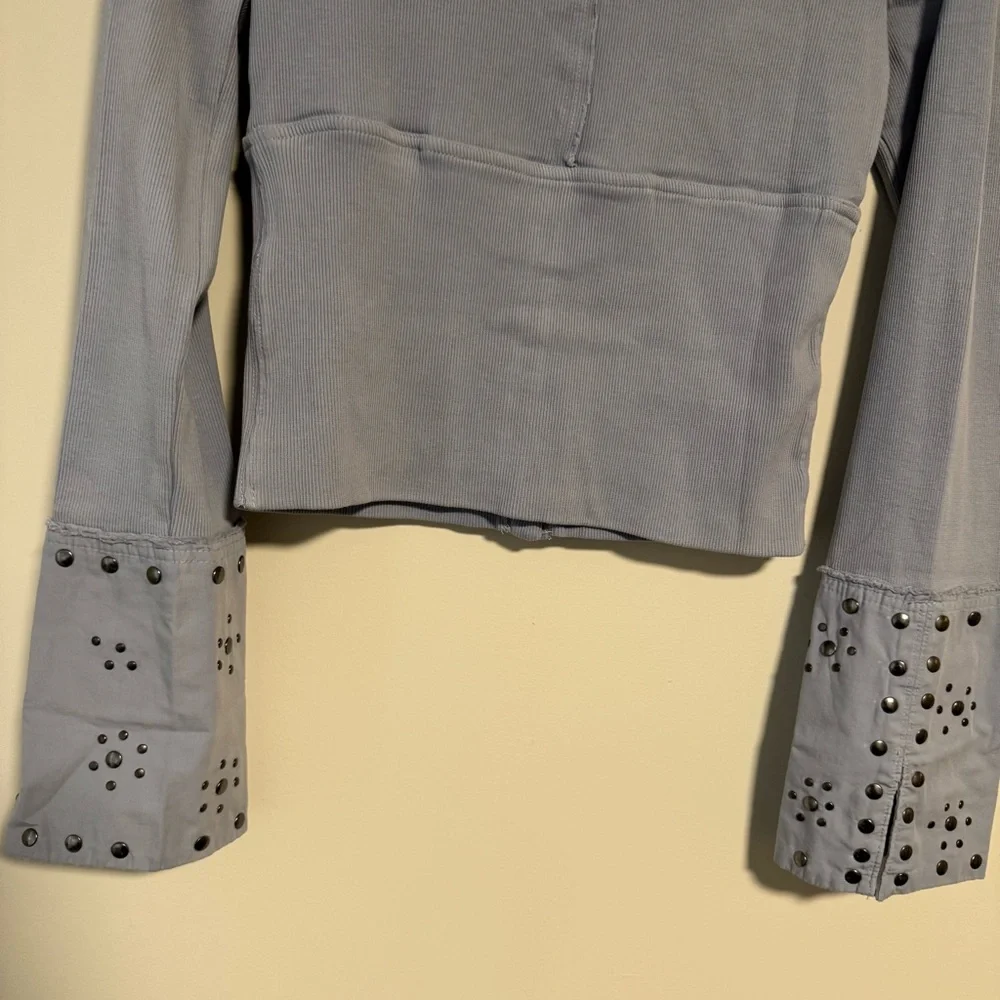 We The Free Blue Combo Night Belle Cuff Top - Picture 11 of 12